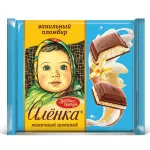 Шоколад молочный Алёнка, с начинкой ванильный пломбир, 67 гр  Красный Октябрь